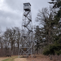 Red Hill Fire Tower in early April.