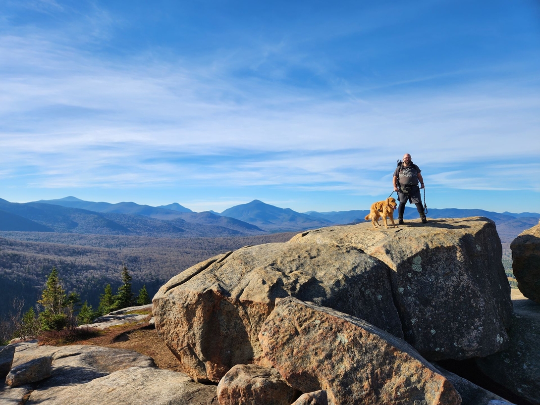 sunny and me on balanced rocks