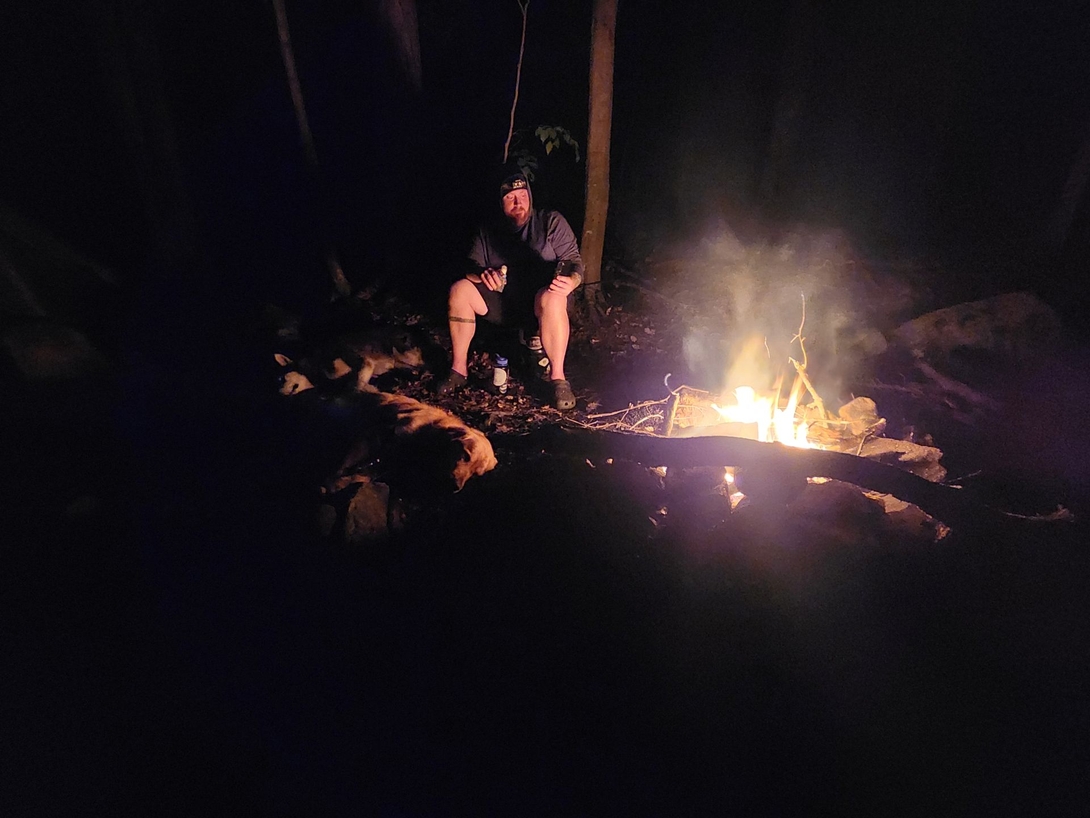 jay by the fire