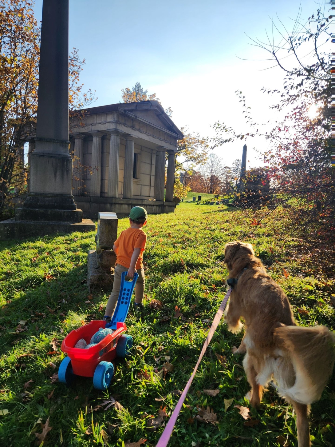Strolling past mausoleums