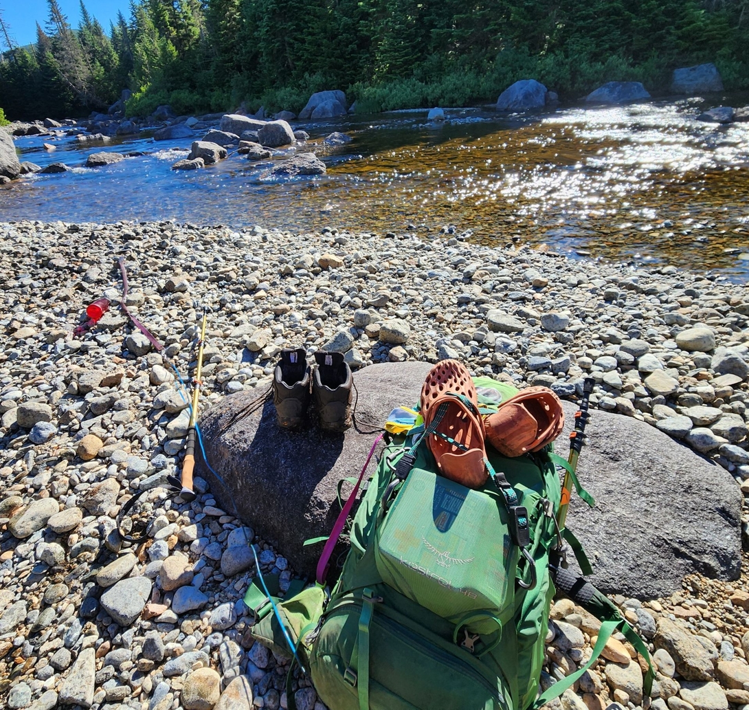 stuff by the brook