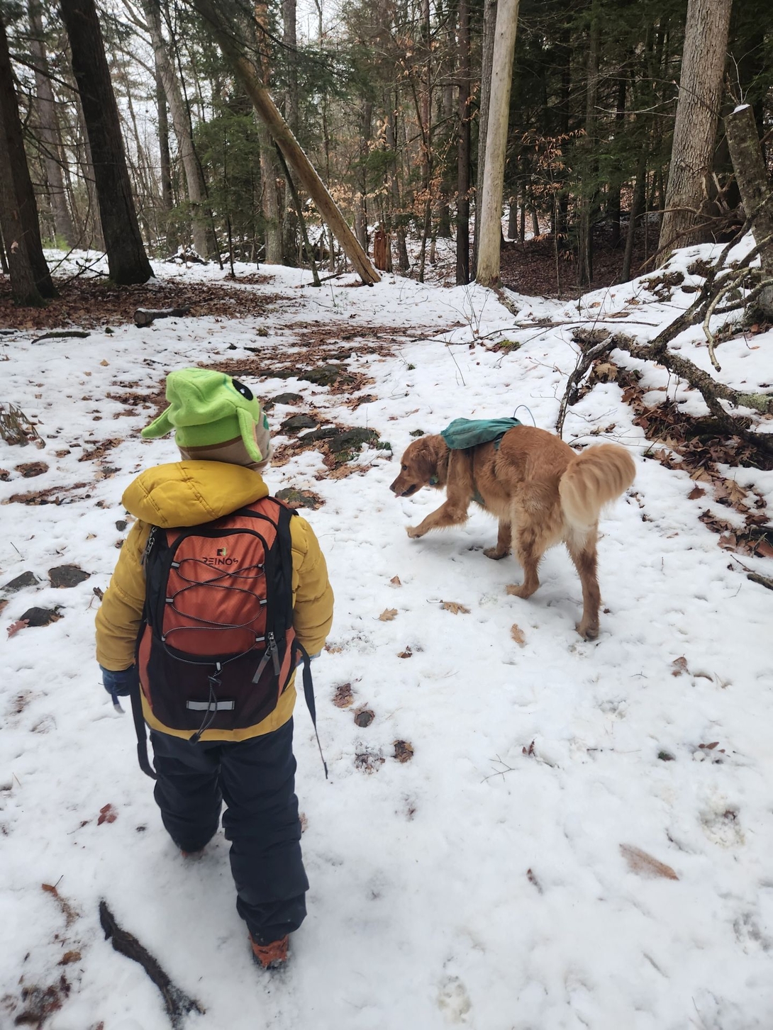 sunny and quinn on trail