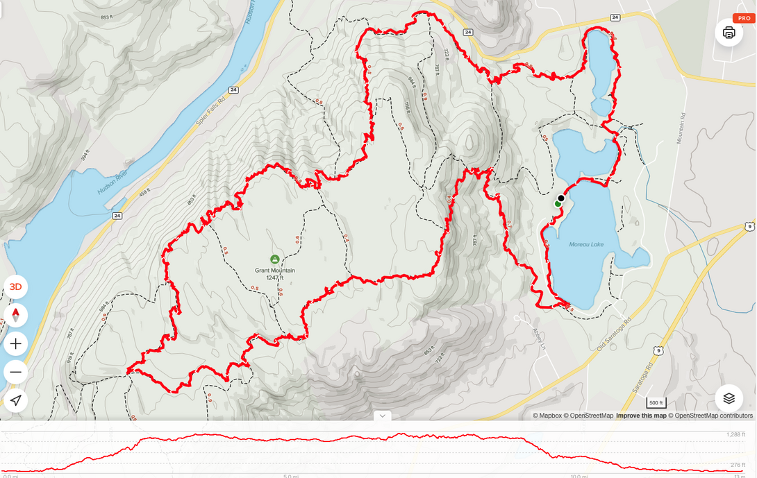 Moreau ridge run map.