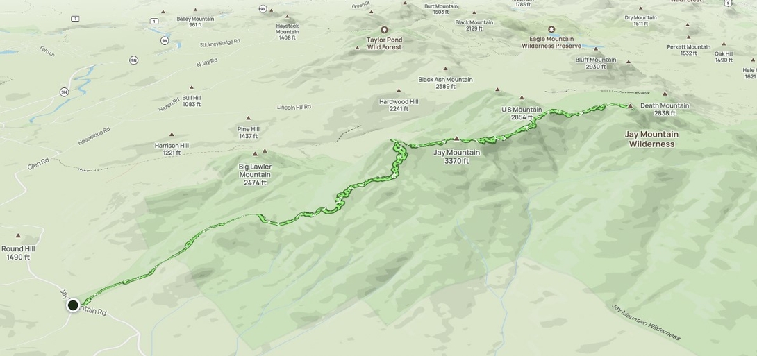 Jay mt. hike map