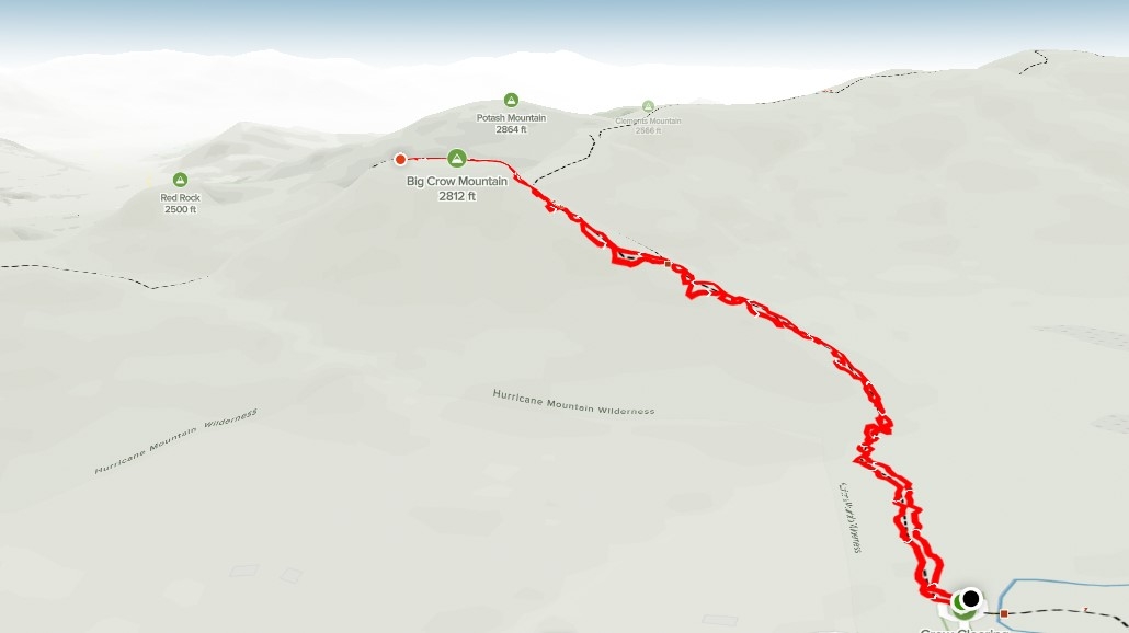 Big crow hike map