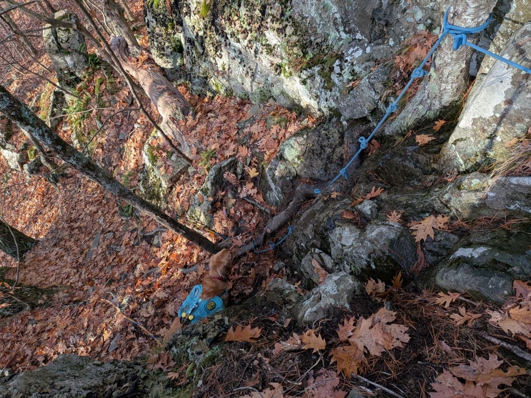 rope on east side from the top