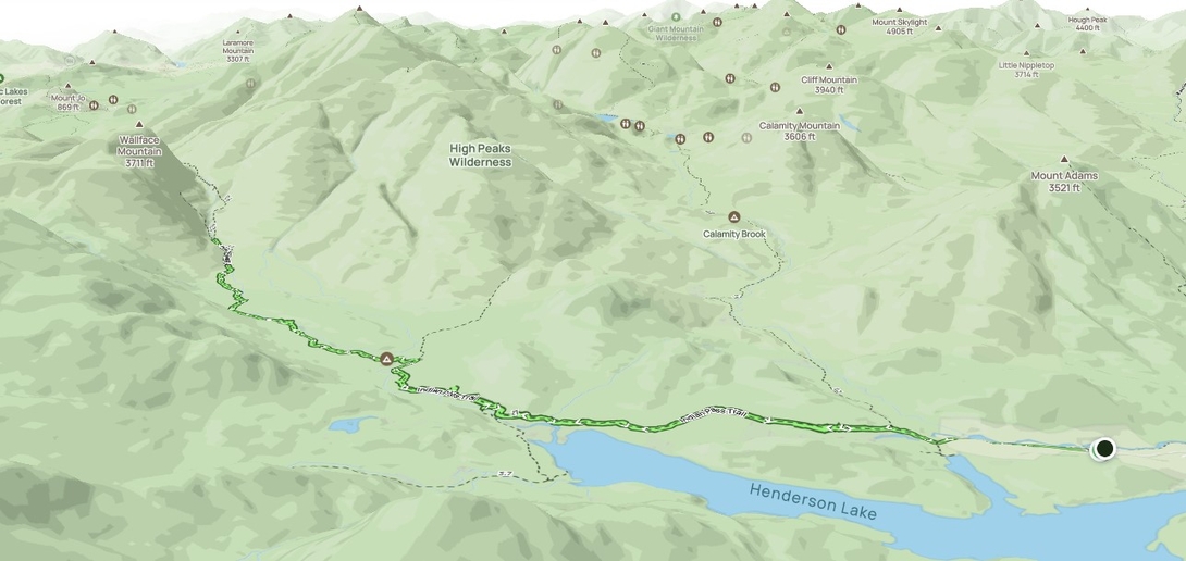 Indian pass trail from upper works