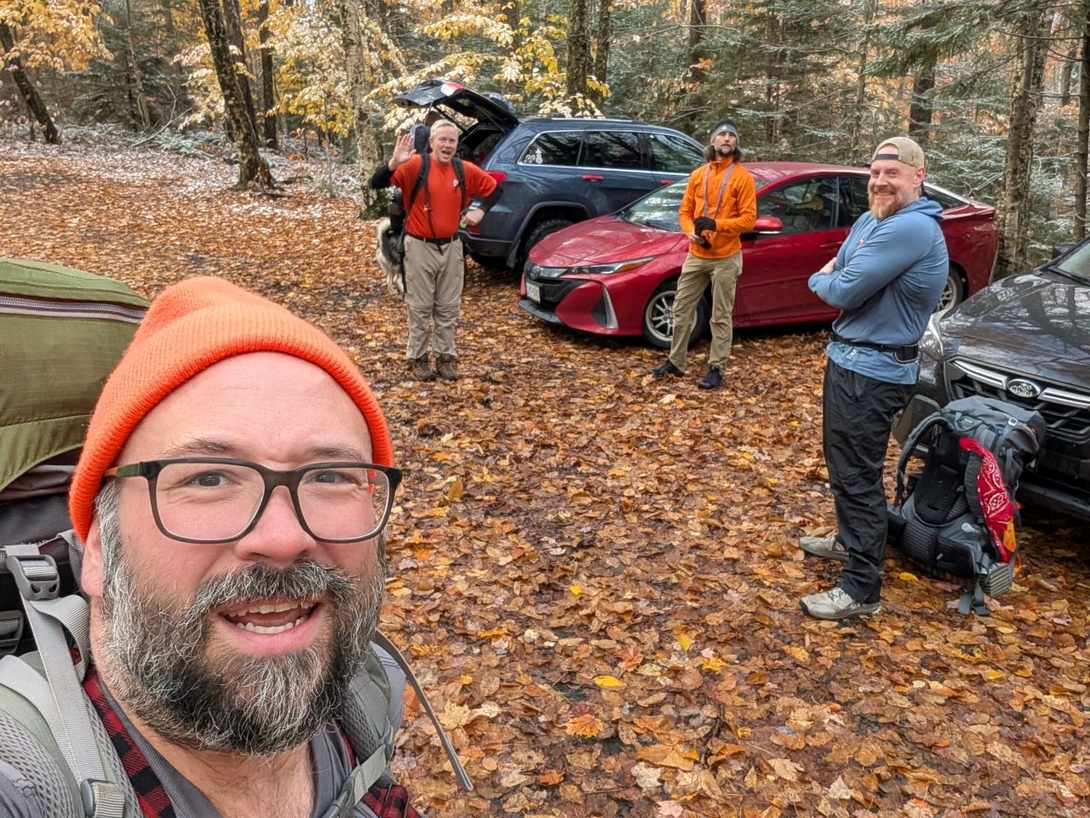 The crew  load up for  the adventure